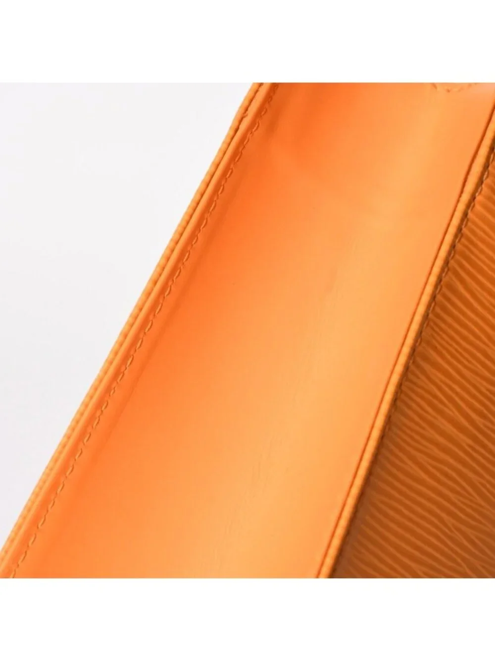 Louis Vuitton Sac Plat GM Tote Bag Business Square Shape Epi Leather Orange Gold